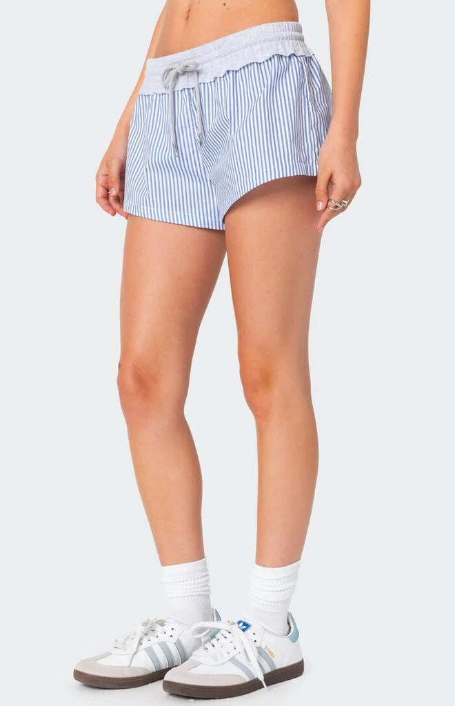 Edikted Riva Striped Contrast Shorts 3