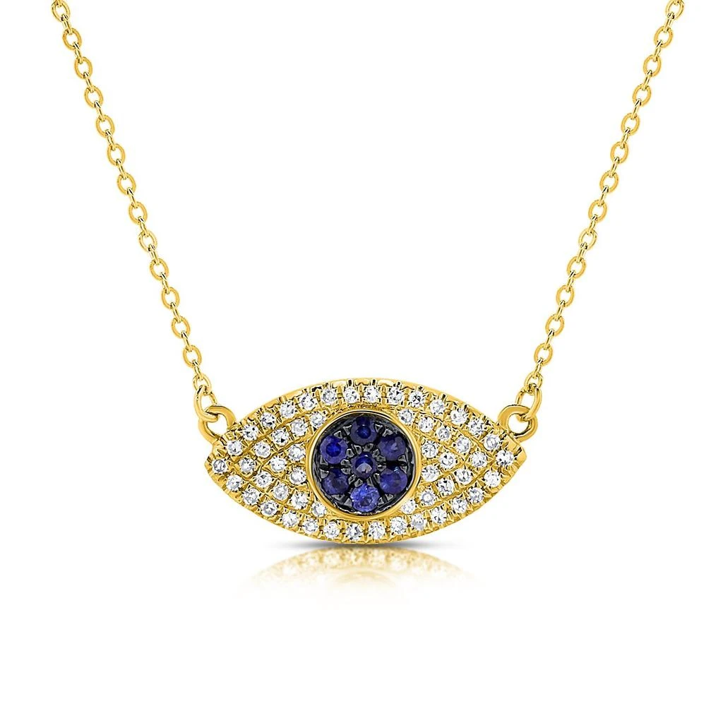 Sabrina Designs 14k Gold & Diamond Evil Eye Necklace 6