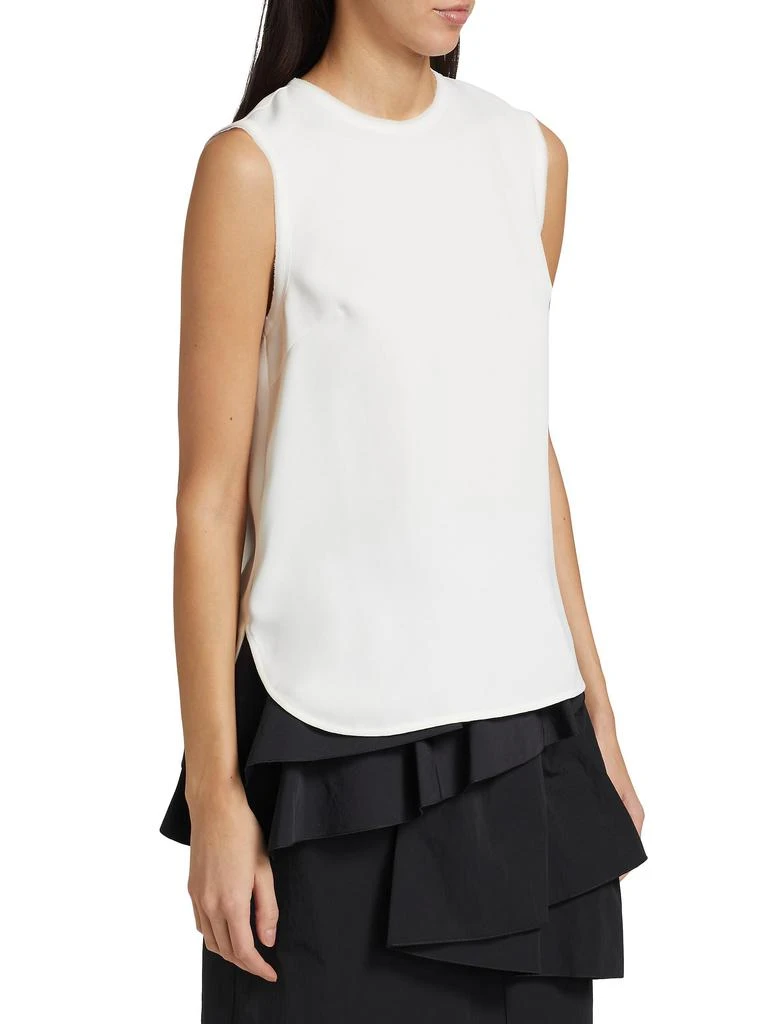 Barneys New York Chiffon Frayed Shell Top 3
