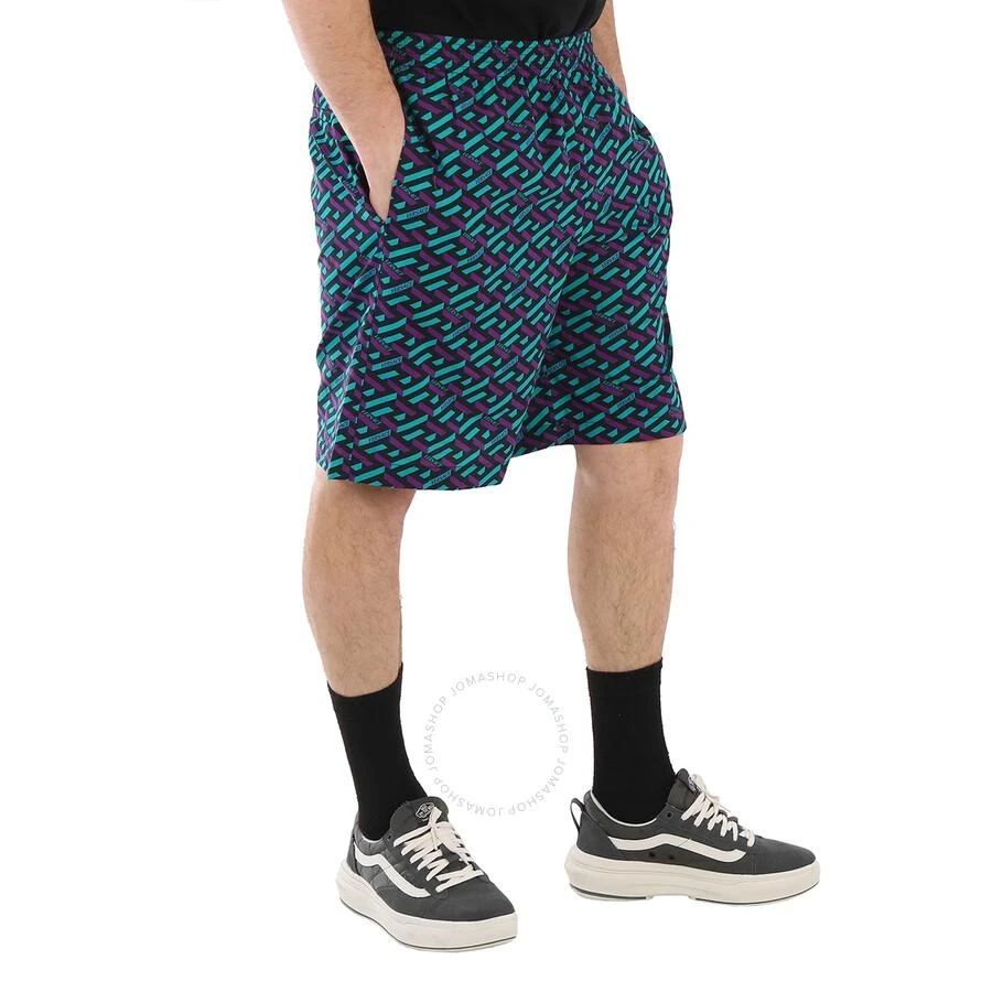 Versace Men's La Greca Print Cotton Shorts 2