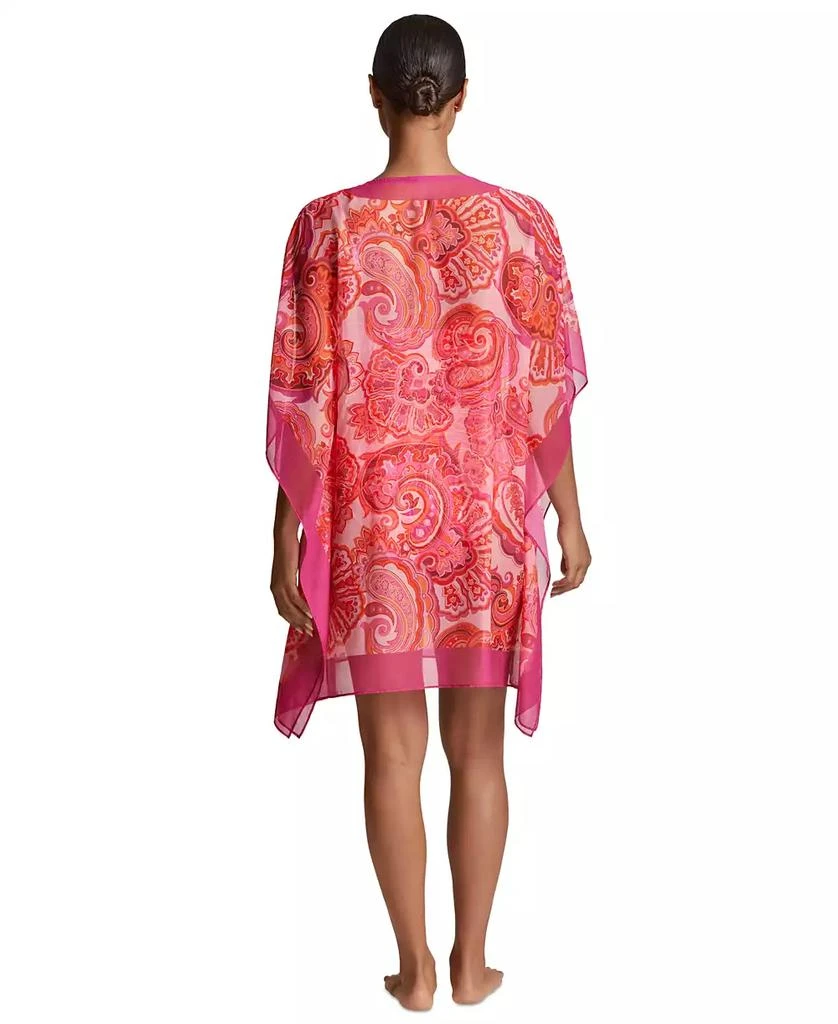Ralph Lauren Women's Printed Border-Trim Poncho Cover-Up 2