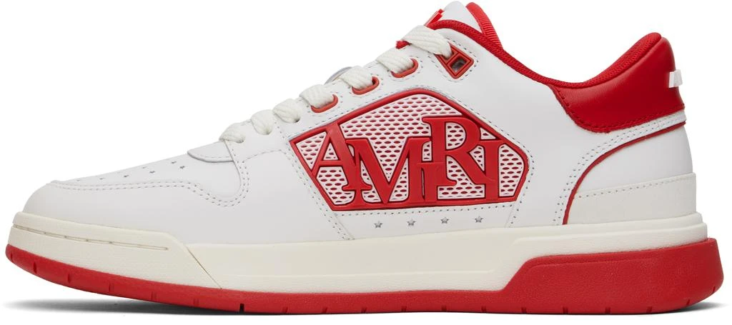 AMIRI White & Red Classic Low Sneakers 3