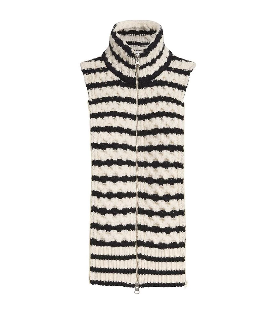 VERONICA BEARD Wool Striped Upstate Dickey 1