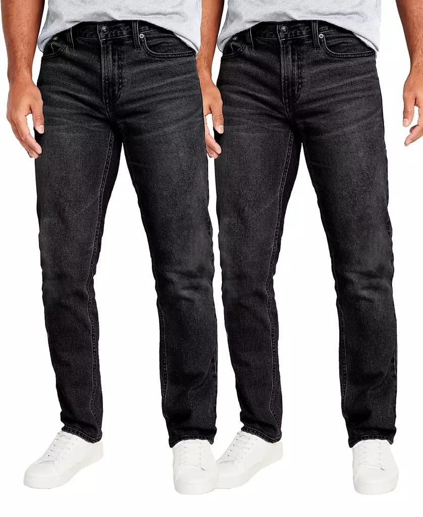 Blu Rock Men's Flex Stretch Slim Straight Jeans, Pack of 2 1