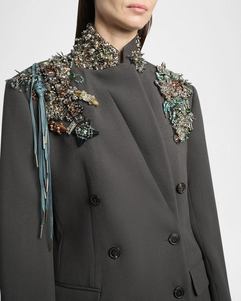 Dries Van Noten Embellished Double-Breasted Blazer 5