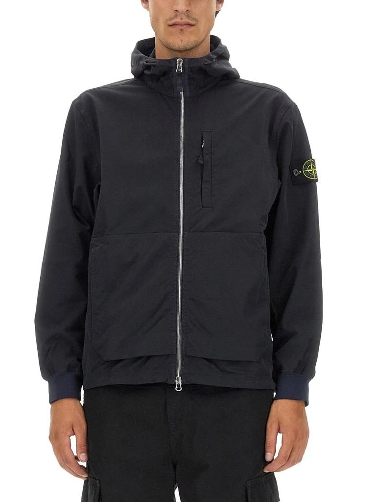 Stone Island Stone Island Logo Patch Zip-Up Jacket 1