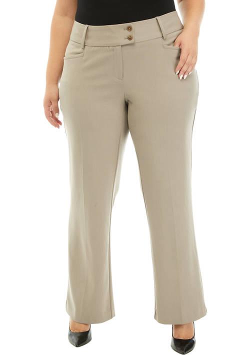 Rafaella Plus Size Curvy Fit Bootcut Pants