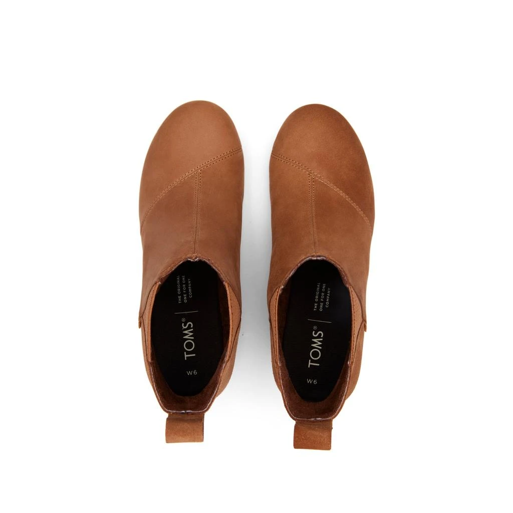 TOMS Shoes Kelsey Tan Suede Wedge Bootie 5