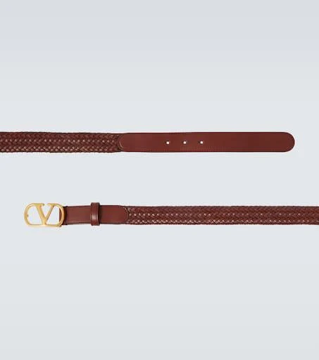 Valentino VLogo braided leather belt 4