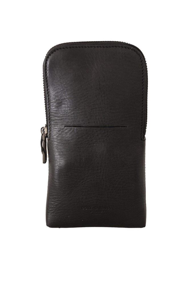 Dolce & Gabbana Dolce & Gabbana Black Leather Purse Double Belt Strap Multi Kit Wallet