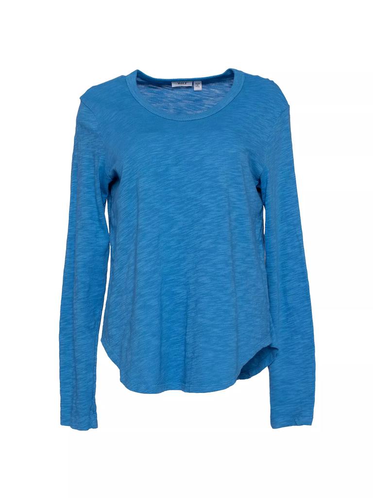 Wilt Shrunken Crew Long Sleeve Shirttail Slub Tee