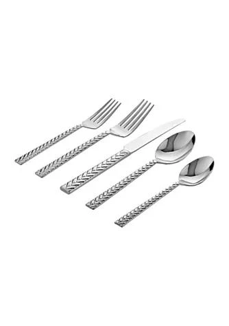 Biltmore® Pheasant Woods Braided Handle 20 Piece Flatware Set 1