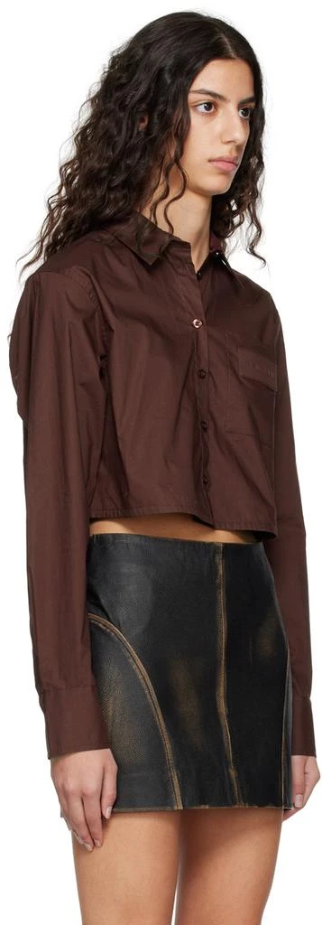 REMAIN Burgundy Cropped Shirt 2