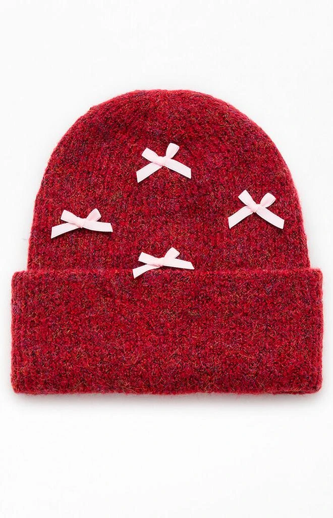 PacSun Chunky Knit Bow Beanie 1