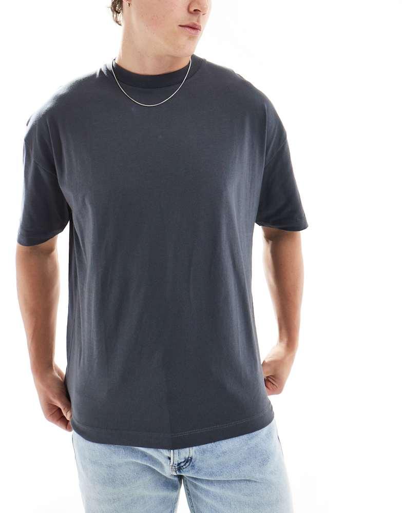 ASOS ASOS DESIGN essential oversized crew t-shirt in 3 pack in cream, charcoal and khaki