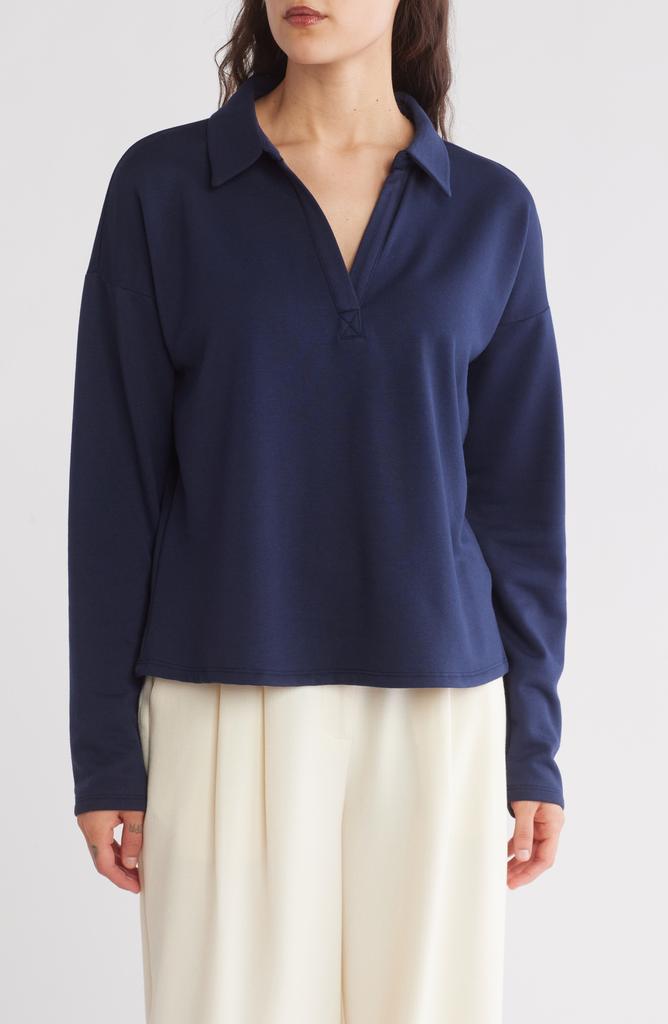 Bobeau Stella Collared Fleece Pullover