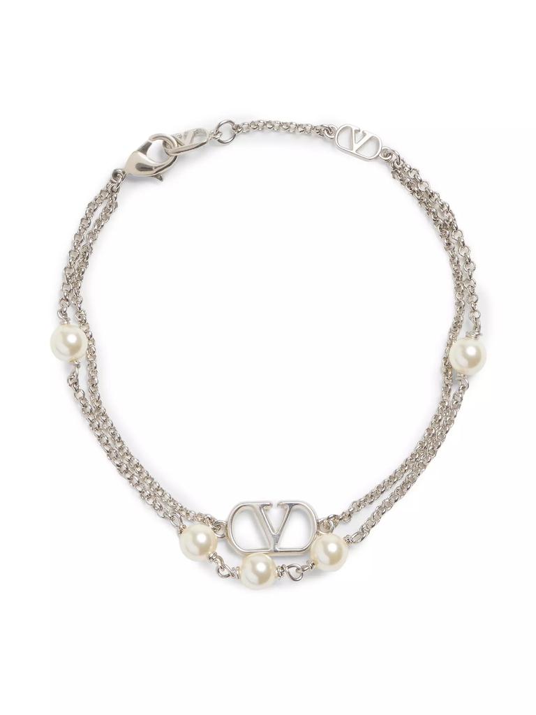 Valentino VLogo Signature Metal Bracelet with Swarovski