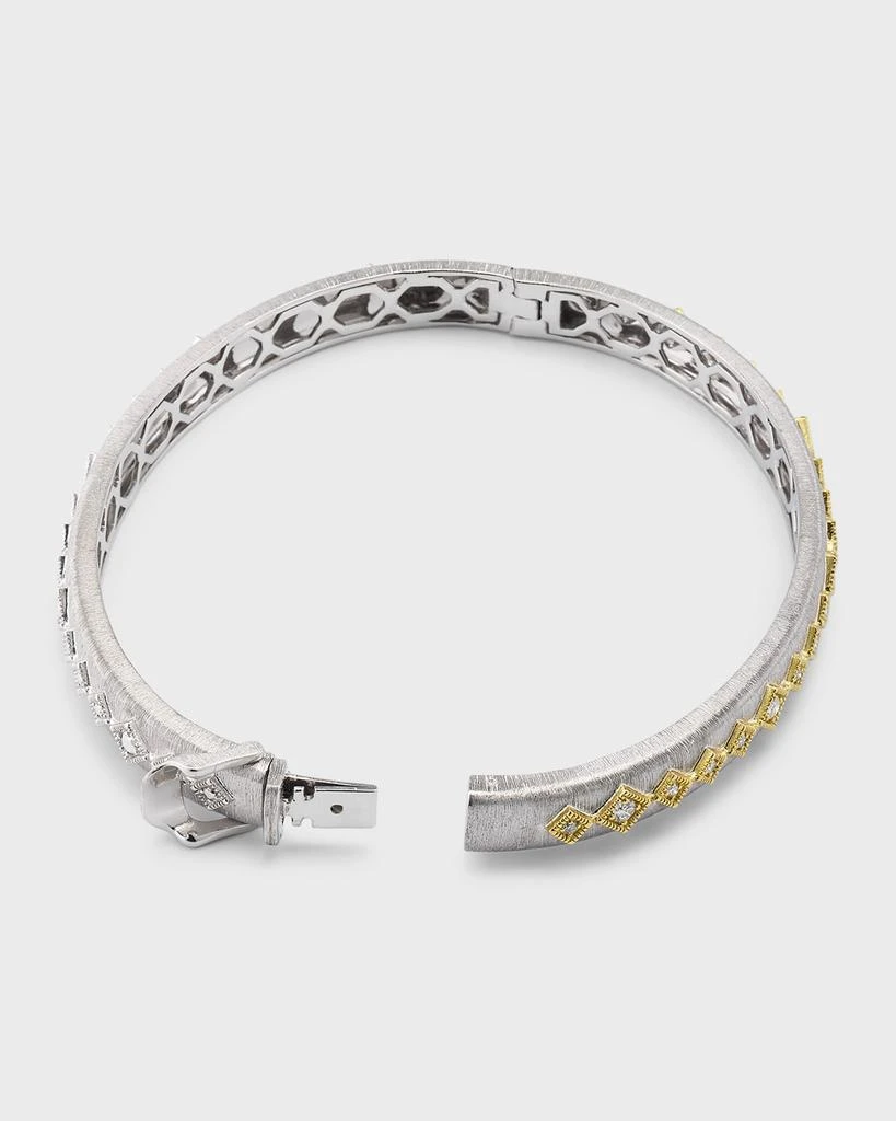 Jude Frances Mixed Metal Diamond Kite Milgrain Bangle 4