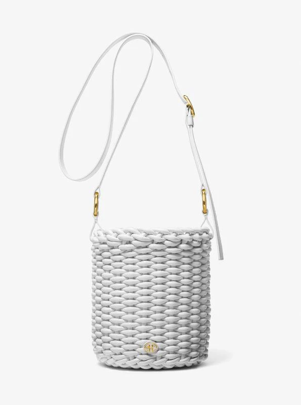 Michael Kors Julie Large Woven Leather Bucket Bag 1