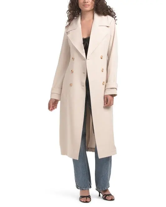BAGATELLE COLLECTION Double Breasted Relaxed Trench Coat