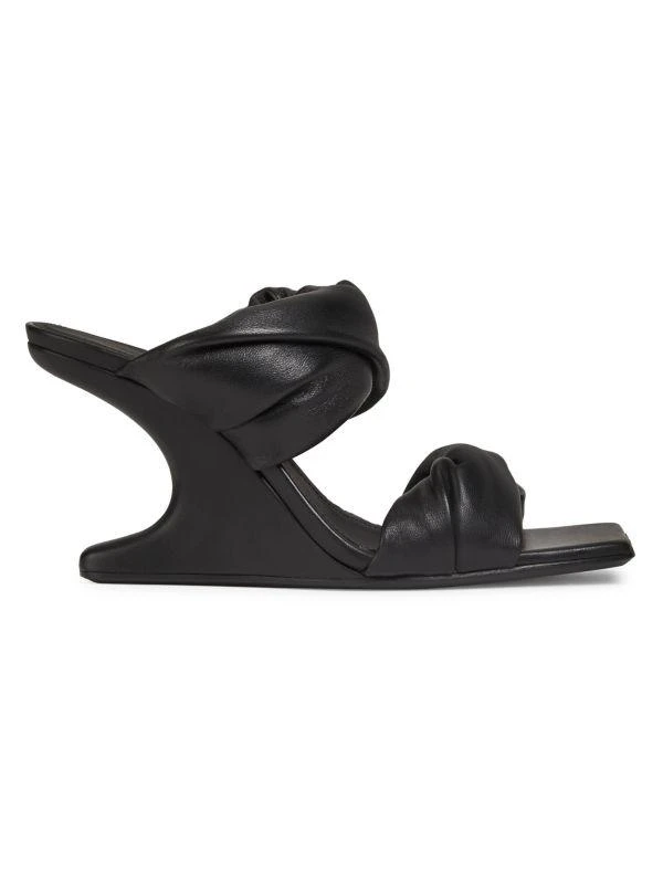 Rick Owens Cantilever 110MM Twisted Leather Sandals 1