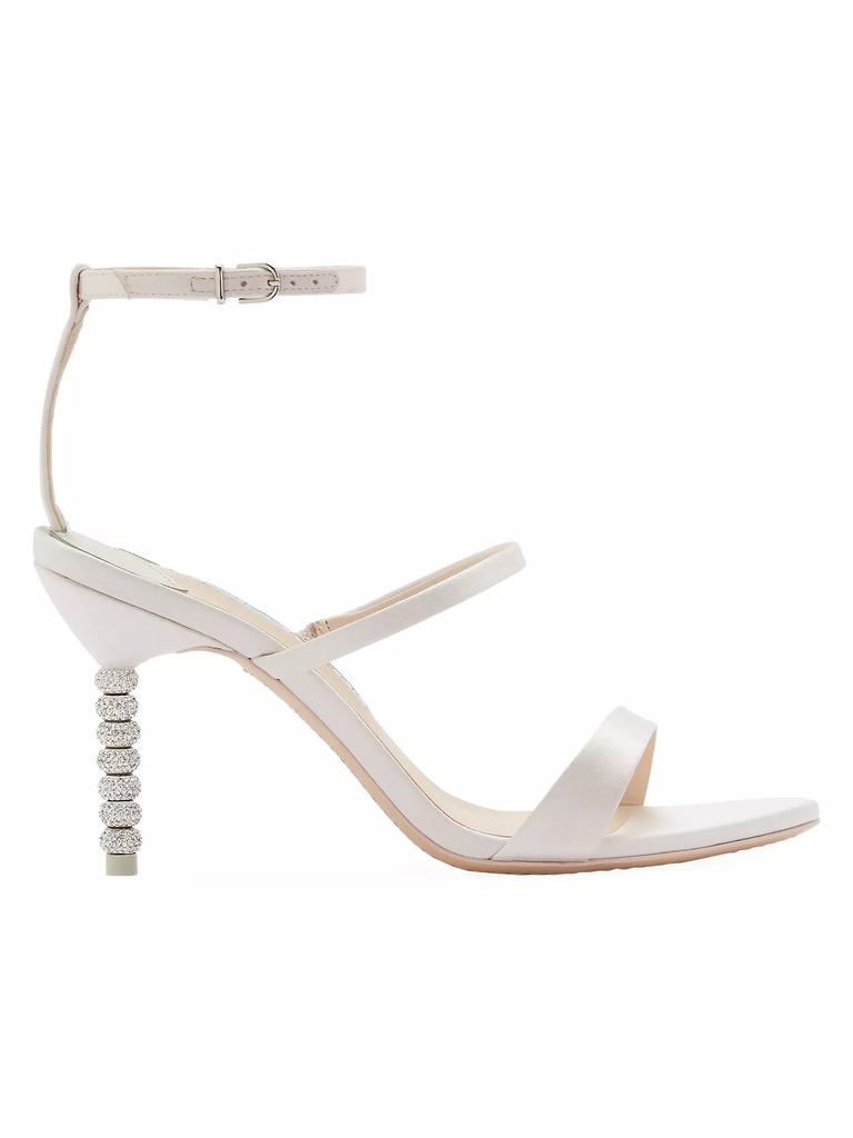 Sophia Webster Rosalind Embellished-Heel Satin Sandals