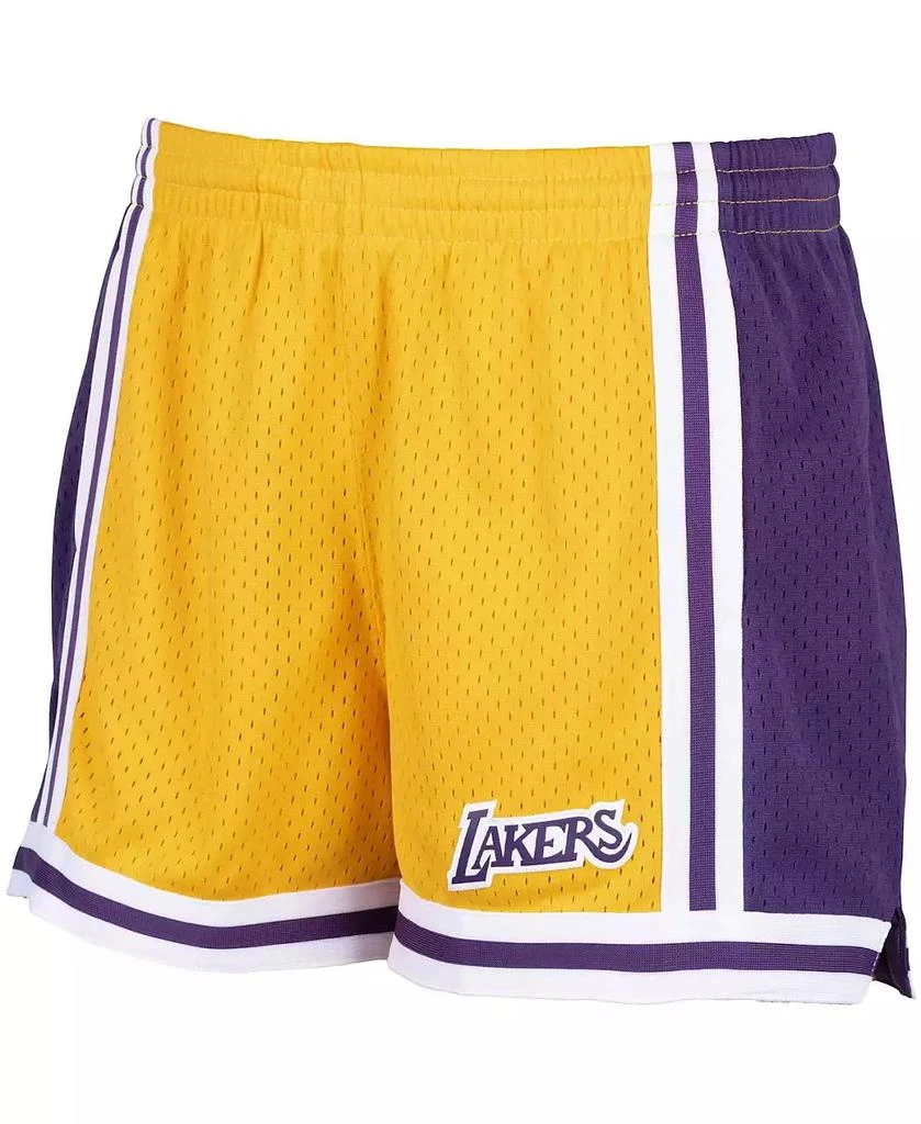 Mitchell and Ness Women's Gold-Tone Los Angeles Lakers Jump Shot Shorts 3