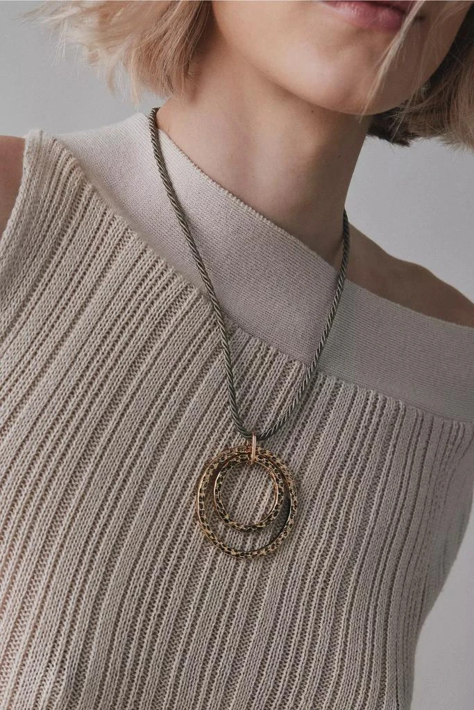 Urban Outfitters Ravello Ring Pendant Cord Necklace 1