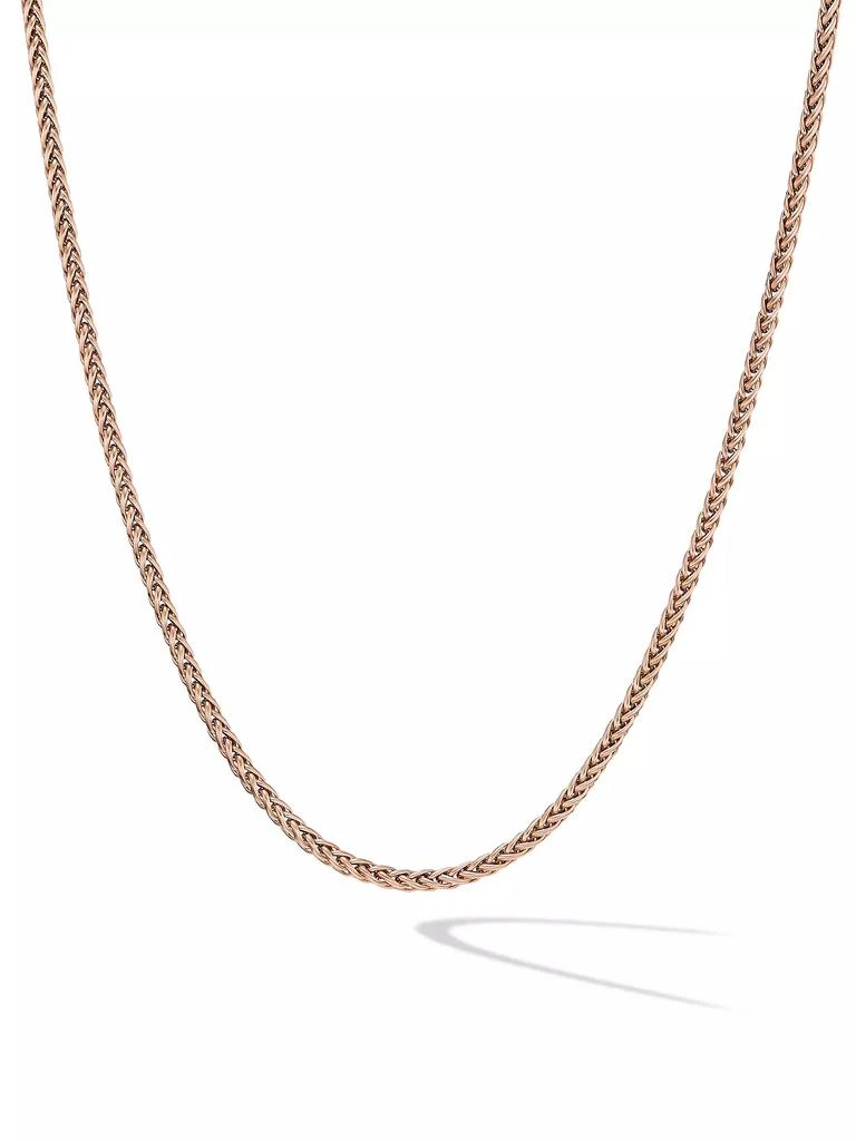 David Yurman Wheat Chain Necklace in 18K Rose Gold 1