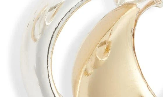 Nordstrom Wide Overlap Huggie Hoop Earrings 4