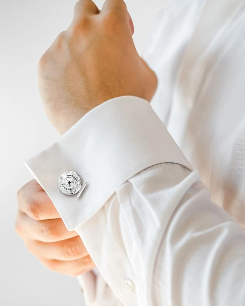 LINK UP Men's Fly Fishing Reel Cufflinks 2