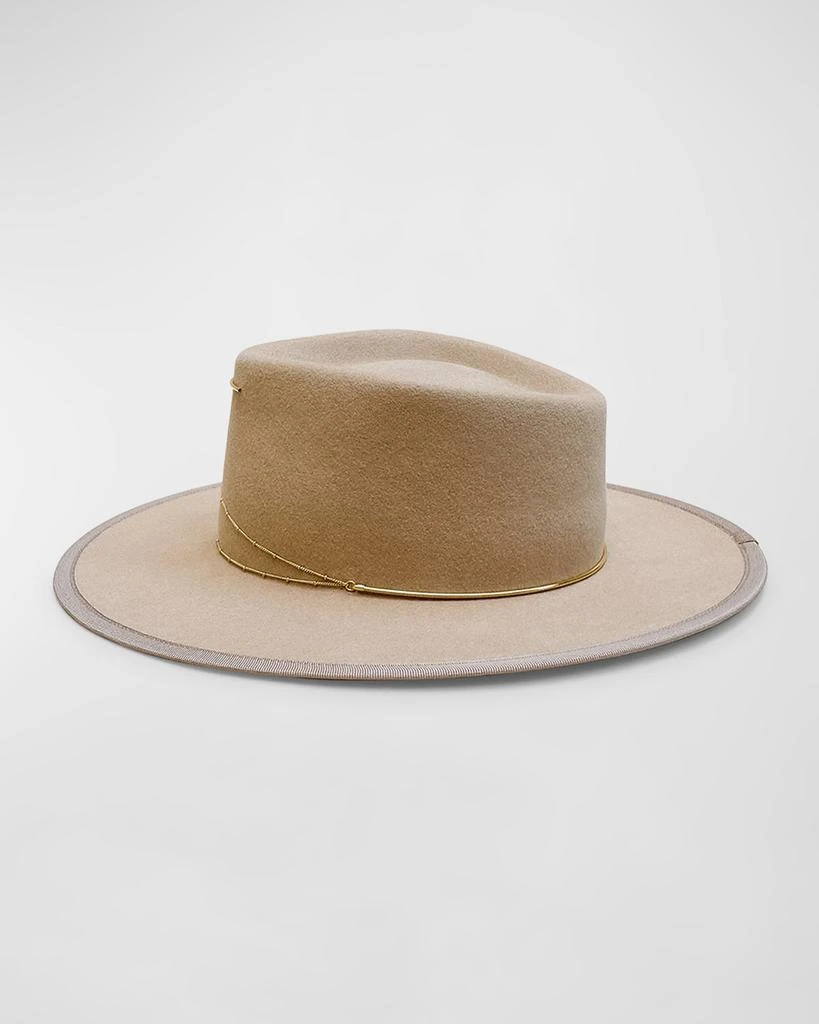 Van Palma Anna Draped Chain Merino Wool Fedora - Free 