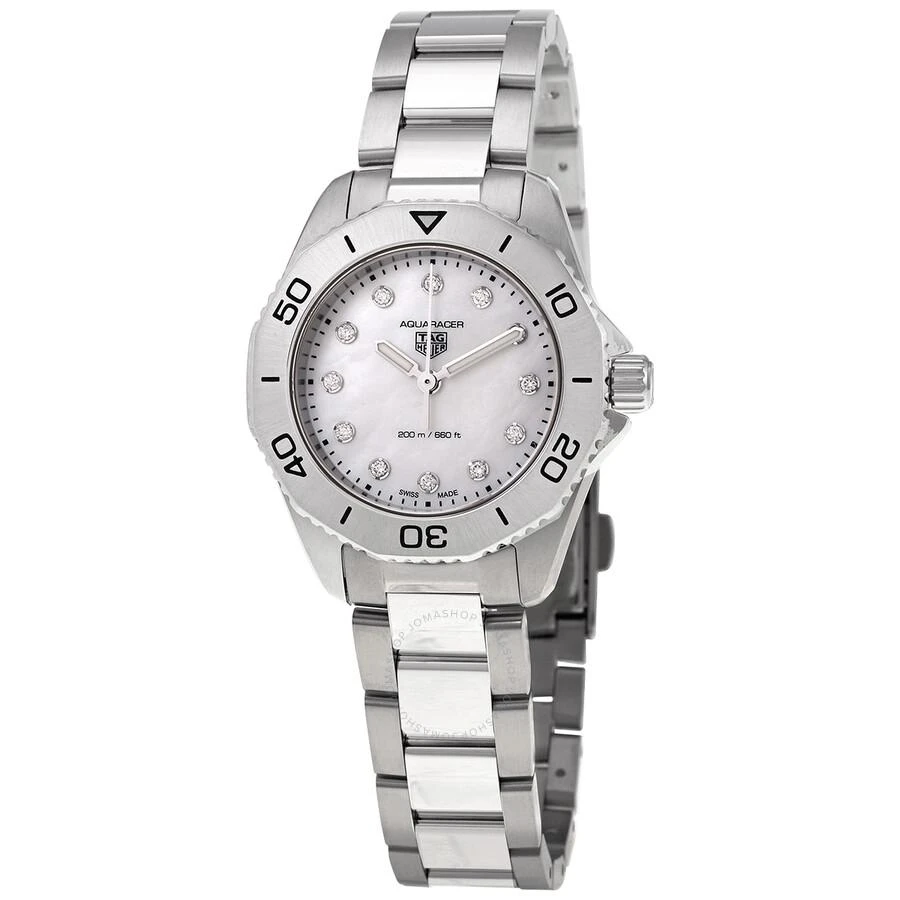 Tag Heuer Aquaracer Quartz Diamond White Mother of Pearl Dial Ladies Watch WBP1416.BA0622 1