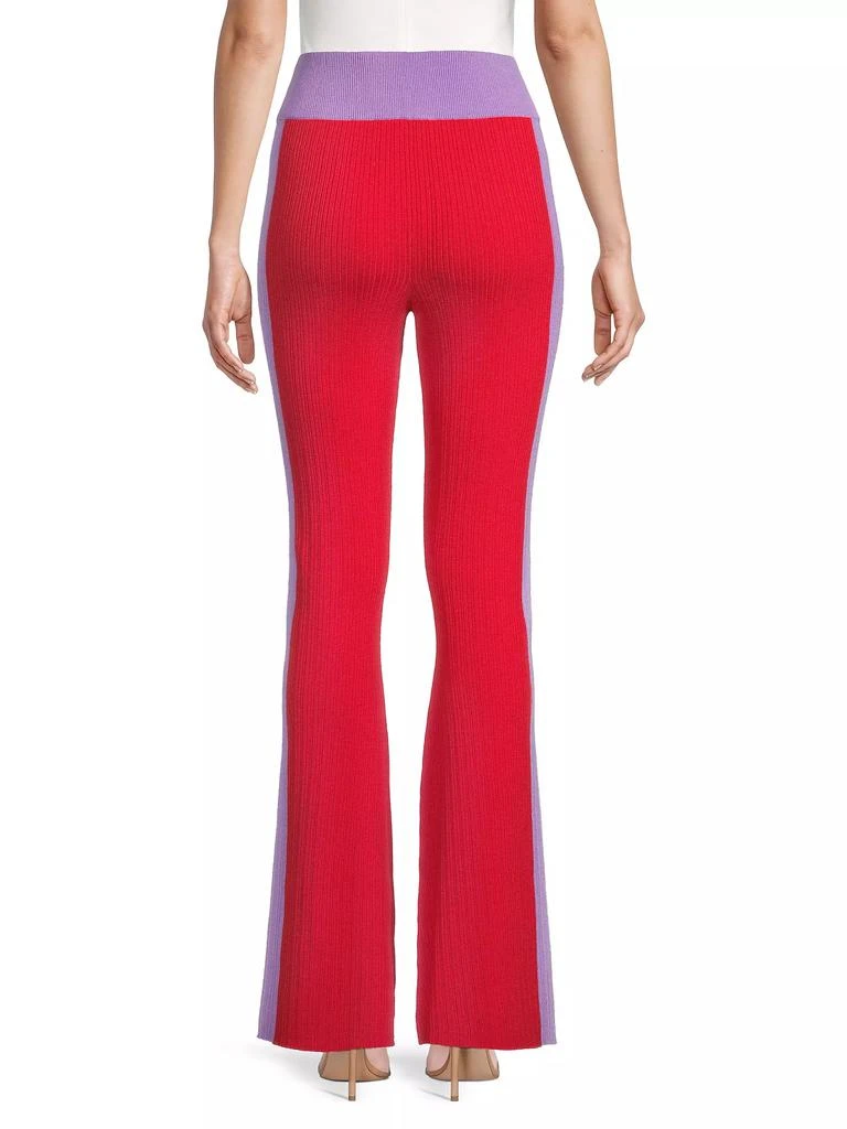 Victor Glemaud Flared Colorblocked Wool Pants 4