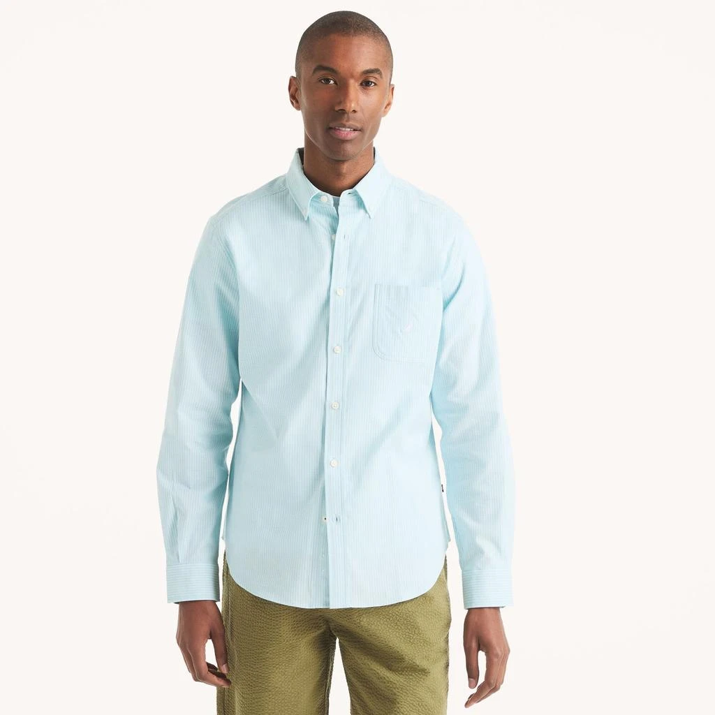Nautica Mens Striped Oxford Shirt 4