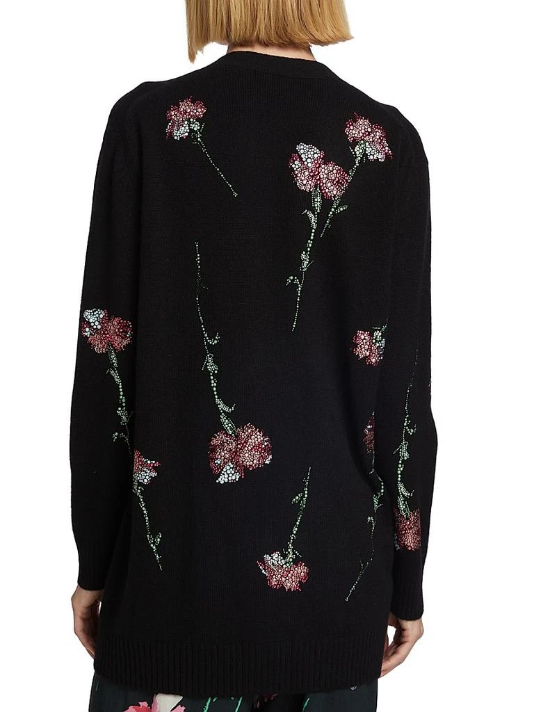 Libertine Cecil Beaton Pink Carnation Floral Cashmere Cardigan 5