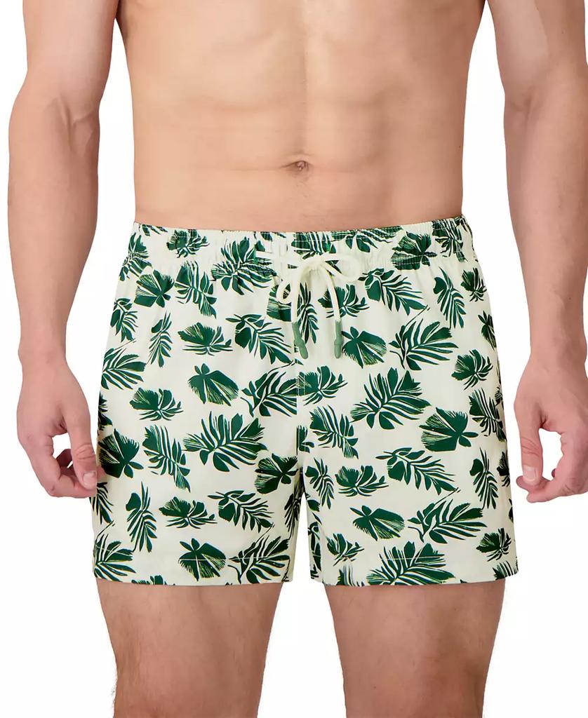 Sunset and Vines Men's Leaf-Print Woven Swim Trunks