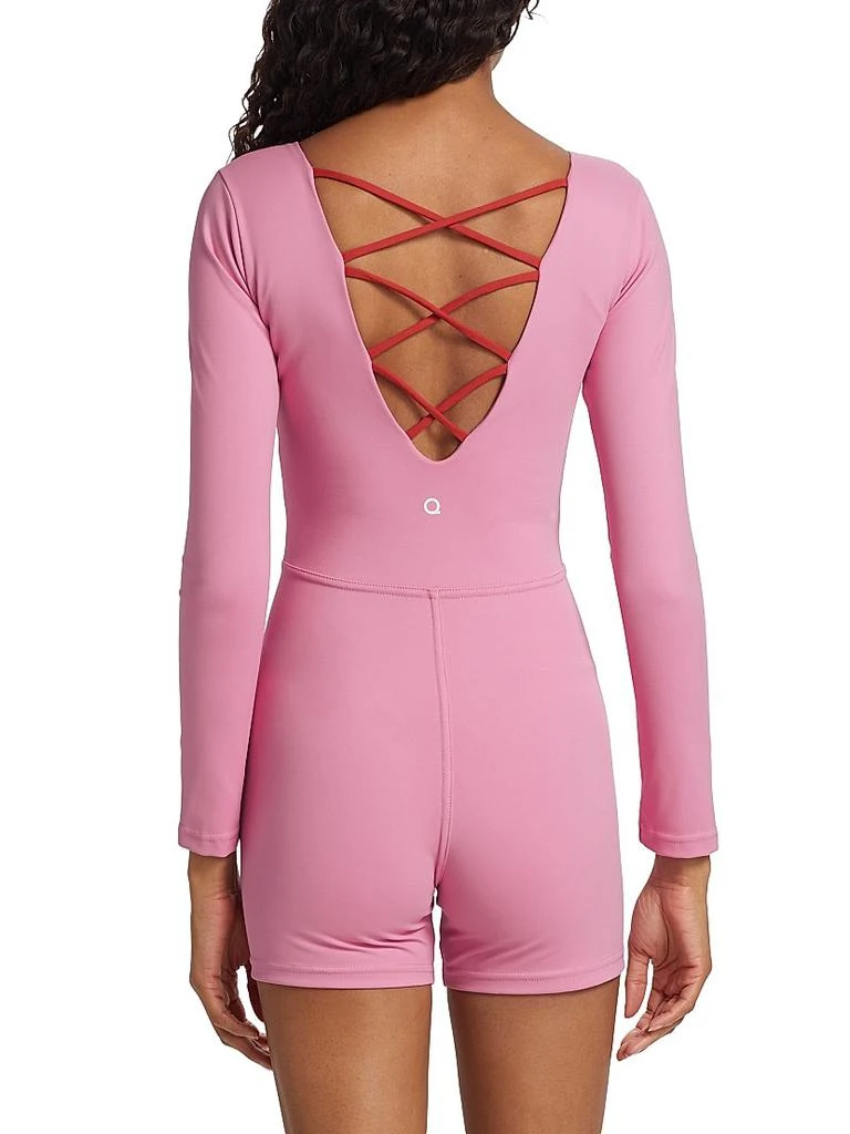 Maqui Active Long-Sleeve Lace-Up Romper 5