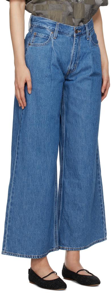 Levi's Blue Baggy Dad Wide Leg Jeans