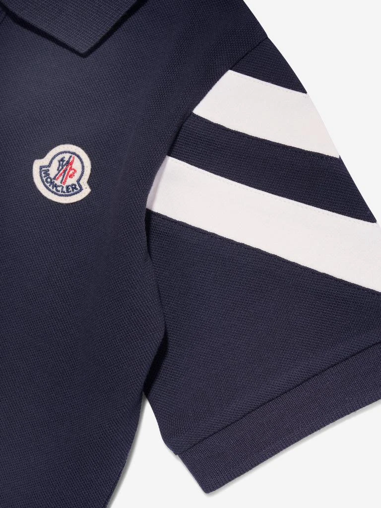 Moncler Moncler Enfant Boys Logo Polo Shirt in Navy 4
