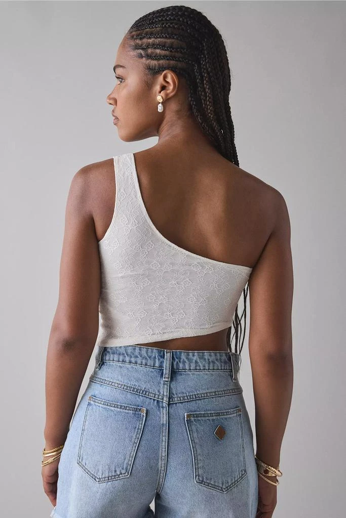 Urban Outfitters UO Harlow Lace Asymmetrical One-Shoulder Crop Top 2