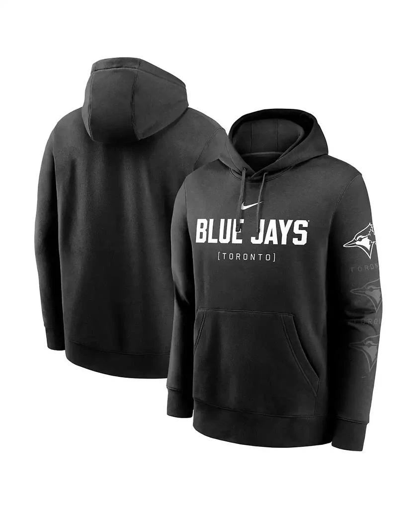 NIKE Men's Black Toronto Blue Jays Fashion Club Pullover Hoodie 1
