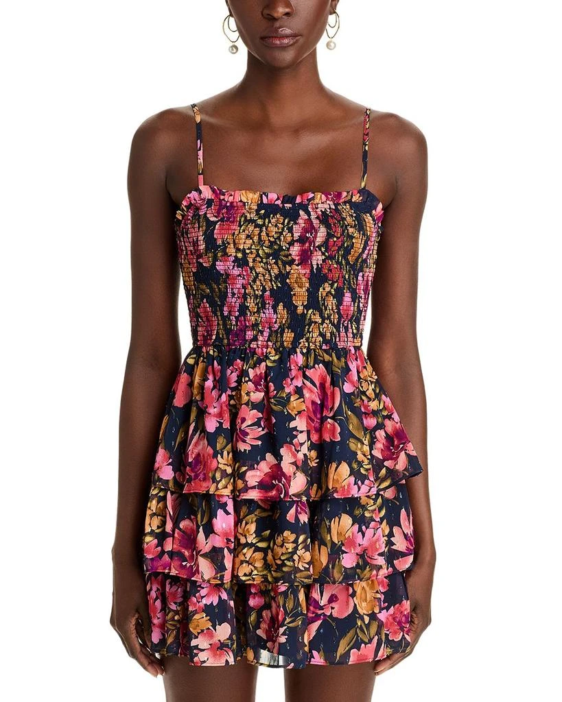 AQUA Floral Skirt Dress - Exclusive 7