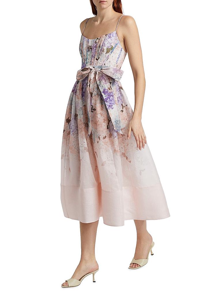 Zimmermann Bliss Floral Corset-Style Cocktail Dress Zimmermann Bliss Floral Corset-Style Cocktail Dress