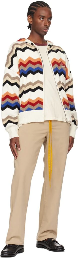 Rhude Burgundy & Off-White Raglan T-Shirt 4