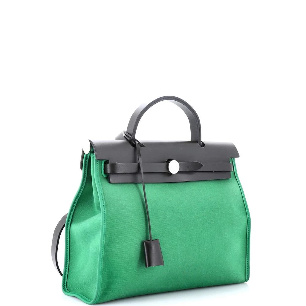 Hermes Herbag Zip Leather and Toile 31 2