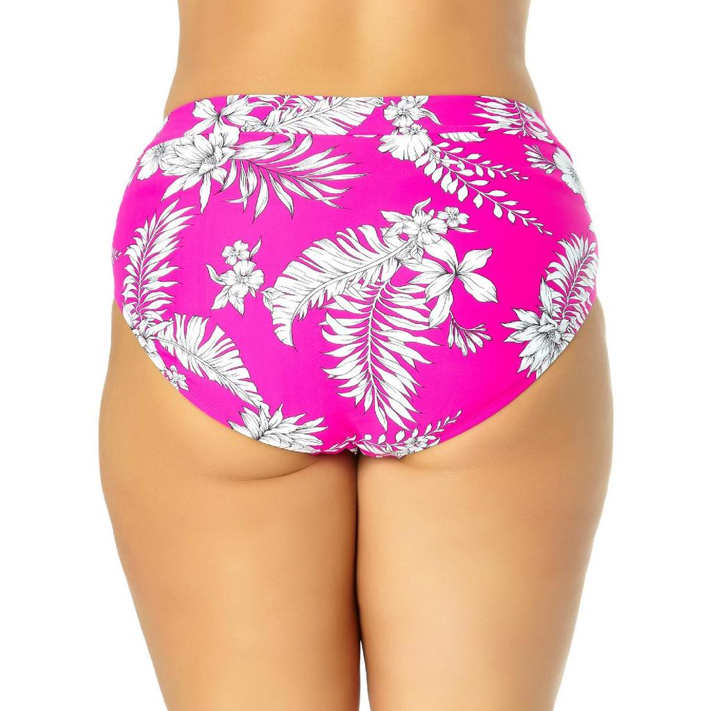 California Waves Plus Womens Floral Banded Swim Bottom Separates