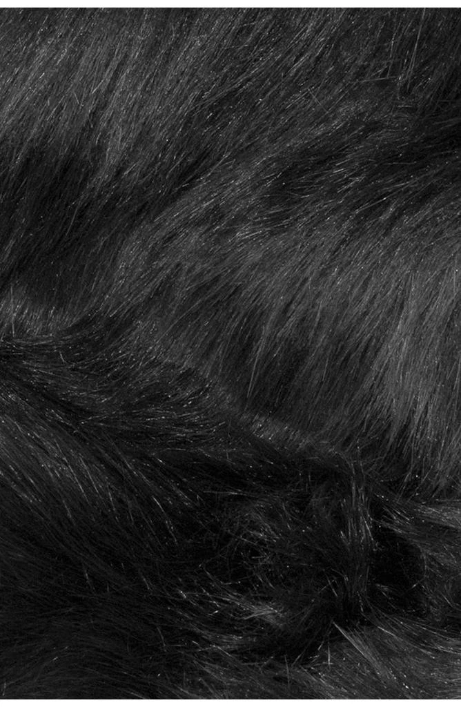 LUXE Faux Fur Hudson 5' X 8' Rectangular Throw - Black 4