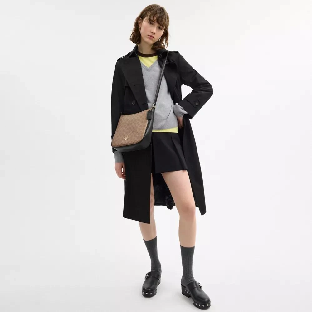 Coach Ellie File Bag In Signature Canvas 2