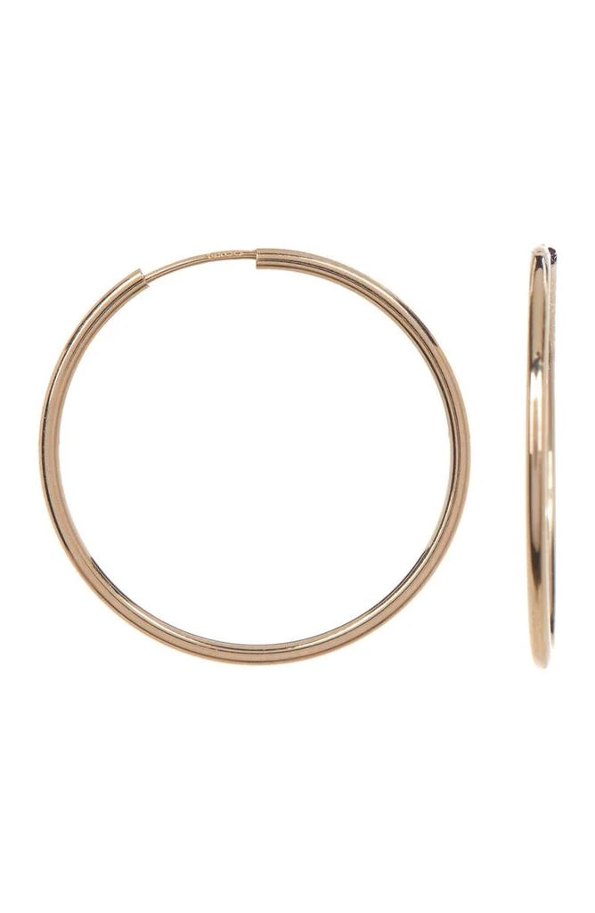 CANDELA JEWELRY 14K Yellow Gold Endless 25mm Hoop Earrings 1